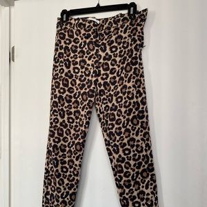 Cropped Cheetah Pants